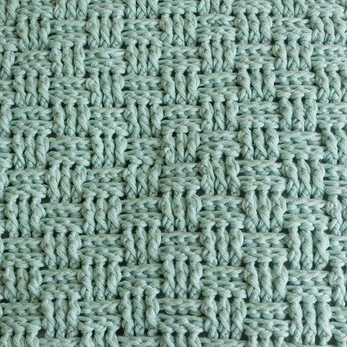 Yarn and Colors Basket Weave Comfy Cushion Crochet Kit 073 Jade Gravel-3
