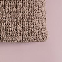 Yarn and Colors Basket Weave Comfy Cushion Crochet Kit 006 Taupe-2