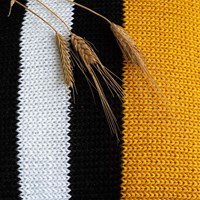 Yarn and Colors Black, White and Bright Comfy Cushion Knitting Kit 015 Mustard-2