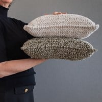 Yarn and Colors Be Gentle Cushion 091 Khaki Crochet Kit-3