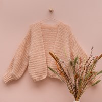 Yarn and Colors Cloud Cardigan Knitting Kit S/M 101 Rosé