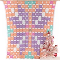 Crochet Pattern Yarn and Colors Colorful Christmas Wall Hanging