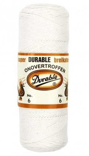 Durable Knitting Cotton No.6 09 White