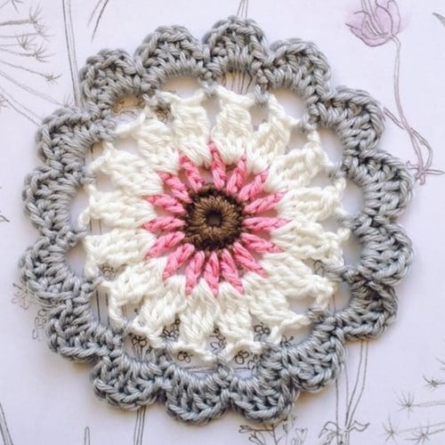 Durable Coral Granny Square