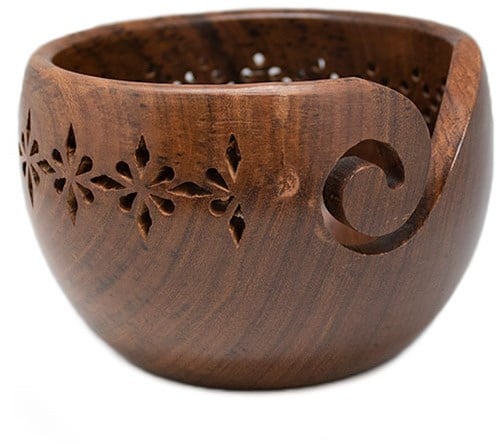 Durable Wooden Yarn Bowl Lace 