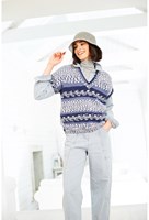 Stylecraft knitting pattern Easy Fair Isle Effect Round, V Neck Tank Tops & Snood-2