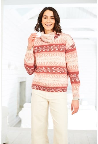 Stylecraft knitting pattern Easy Fair Isle Effect Sweater-2