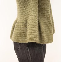 Yarn and Colors Elegant Afternoon Tea Cardigan Crochet Kit XS Olive-3