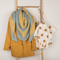 Yarn and Colors Elegant Diamond Bobble Shawl Crochet Kit-2