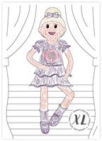 Coloring Page Yarnplaza XL Doll - Ballerina Sofie-2