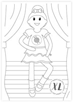 Coloring Page Yarnplaza XL Doll - Ballerina Sofie