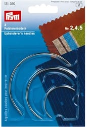 Prym Curved Upholsterer’s Needles No. 2-4-5 Silver