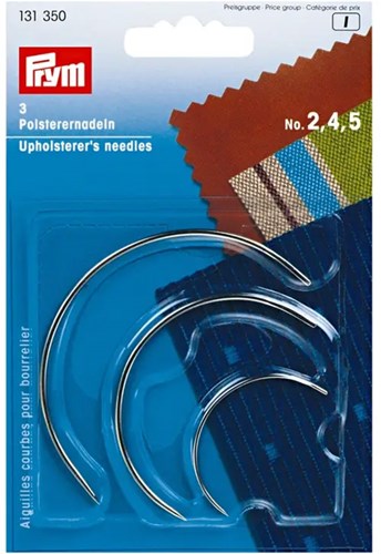 Prym Curved Upholsterer’s Needles No. 2-4-5 Silver