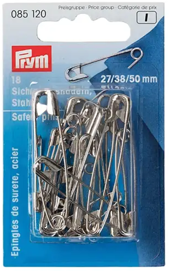 Prym Safety Pins Steel No. 0 Silver