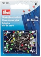 Prym Glass Head Pins Silver