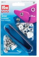 Prym No-Sew Snap Fasteners Jersey Prong Ring 10 mm 02 White