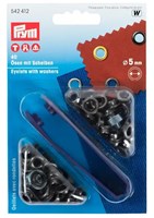 Prym Eyelets with Washers Black Oxidized 5 mm