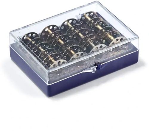 Prym Bobbin Box with 12 CB Metal Bobbins-2