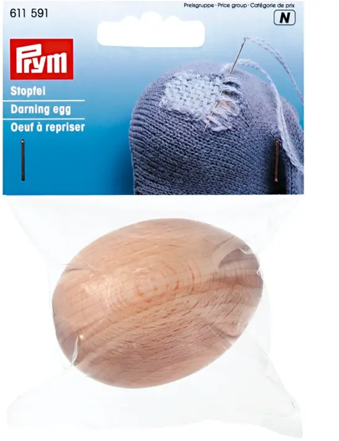 Prym Darning Egg Wood Natural