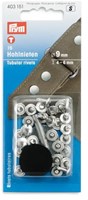 Prym Hollow Rivets for Material Thickness 4 - 6 mm Silver