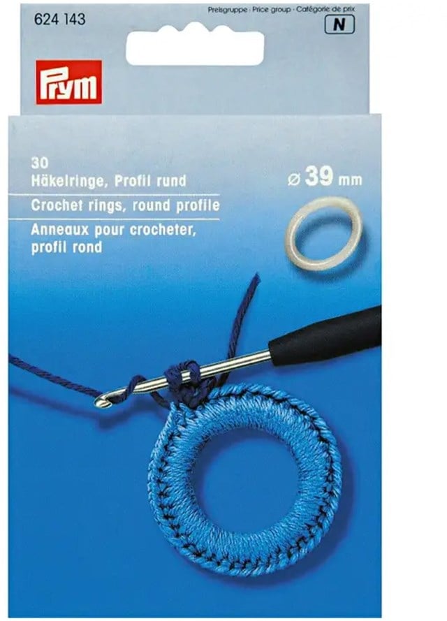 Prym Crochet Rings Round 39 mm