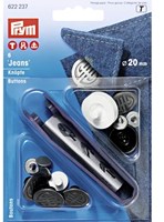 Prym Jeans Buttons 02 Art Deco Old Iron 20 mm
