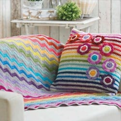 Crochet Pattern Stylecraft Life DK No. F074 Blanket, Cushion, and Bunting