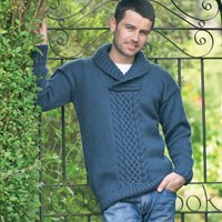 Knitting Pattern Stylecraft Life Aran No. F085 Men’s Sweater