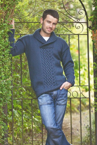 Knitting Pattern Stylecraft Life Aran No. F085 Men’s Sweater-2