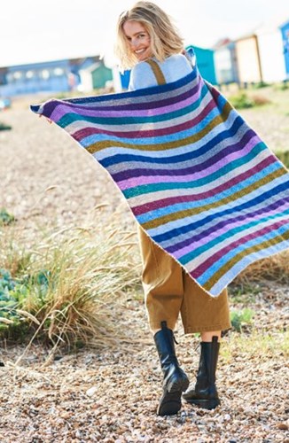 Knitting Pattern Stylecraft Highland Heathers DK No. F086 Stripey Blanket-2