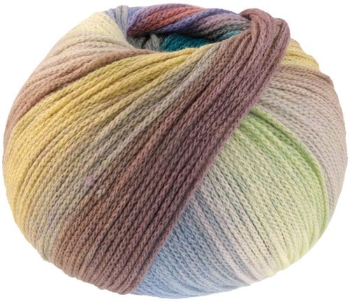 Lana Grossa Farfalla 0004 Light Grey/Green/Lilac/Purple/Blue/Rose/Light Grey/Turquoise/Grey Blue/Beige/Grey/Light Yellow