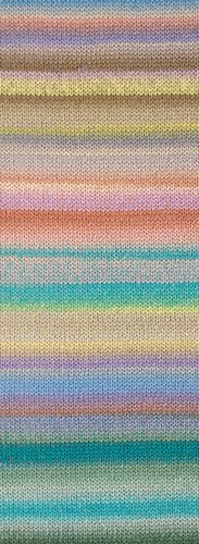 Lana Grossa Farfalla 0004 Light Grey/Green/Lilac/Purple/Blue/Rose/Light Grey/Turquoise/Grey Blue/Beige/Grey/Light Yellow-2