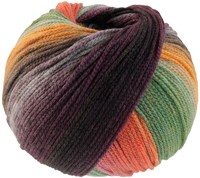 Lana Grossa Farfalla 0009 Orange/Mint/Grey/Green/Dark/Black Green/Rust/Fuchsia/Blackberry/Grey Blue