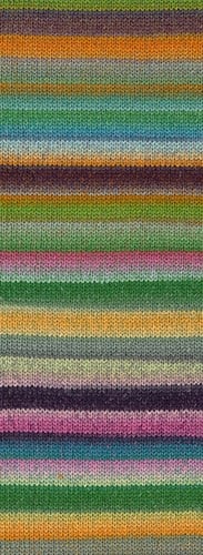 Lana Grossa Farfalla 0009 Orange/Mint/Grey/Green/Dark/Black Green/Rust/Fuchsia/Blackberry/Grey Blue-2