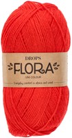 Drops Flora Uni Colour 33 Hot Red