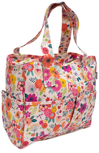 Craft Bag Floral Garden Pink
