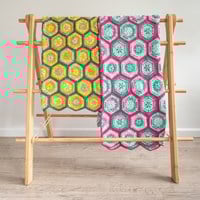 Yarn and Colors Flower Hexagon Baby Blanket Crochet Kit 034 Deep Cerise-2