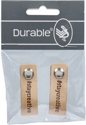 Durable Leather Label Stay Creative (2 pieces) 001 Light Brown