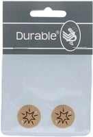 Durable Leather Label Star Round (2 pieces) 001 Light Brown