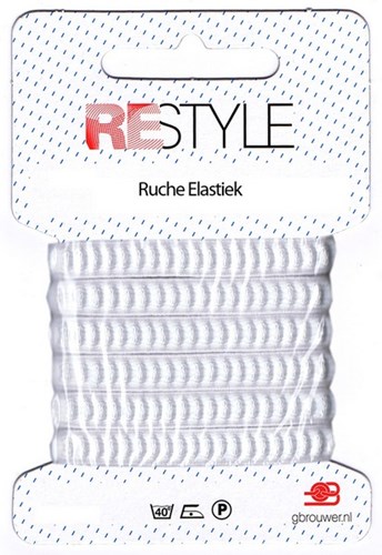 Restyle Shirring Elastic 2m/10mm White