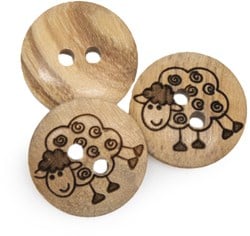 Drops Button Sheep 15 mm