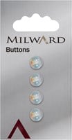 Milward Button Glassy Ball Mother of Pearl 8mm (4 pieces)