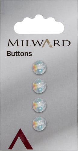 Milward Button Glassy Ball Mother of Pearl 8mm (4 pieces)