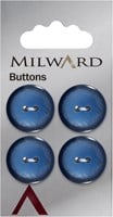 Milward Shiny Button Dark Blue 19mm (4 pieces)