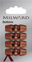 Milward Toggle Button Plain Wood 29mm (4 pieces)