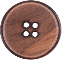 Milward Wooden Button Dark Brown 25mm (2 pieces)-2