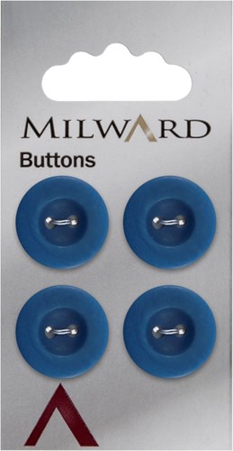 Milward Button Dark Blue Matte 17mm (4 pieces)