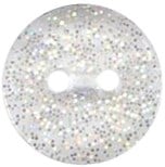 Milward Glitter Button White 12mm (6 pieces)-2