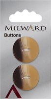 Milward Button Matte Brown/Beige 22mm (2 pieces)