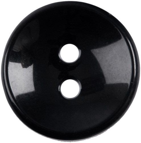 Milward Round Shiny Black Button 20mm (3 pieces)-2